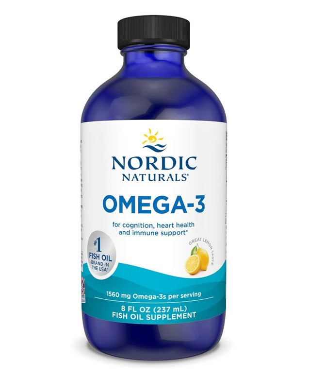 Nordic Naturals Omega - 3, 1560 mg ar citronu garšu – 237 ml.