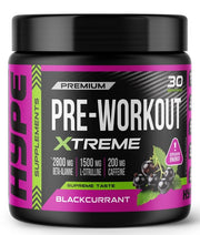 Hype Pre - Workout Xtreme, melnie rīsi – 300 g