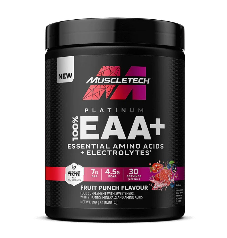 MuscleTech Platinum 100% EAA+, augļu punšs – 399 g