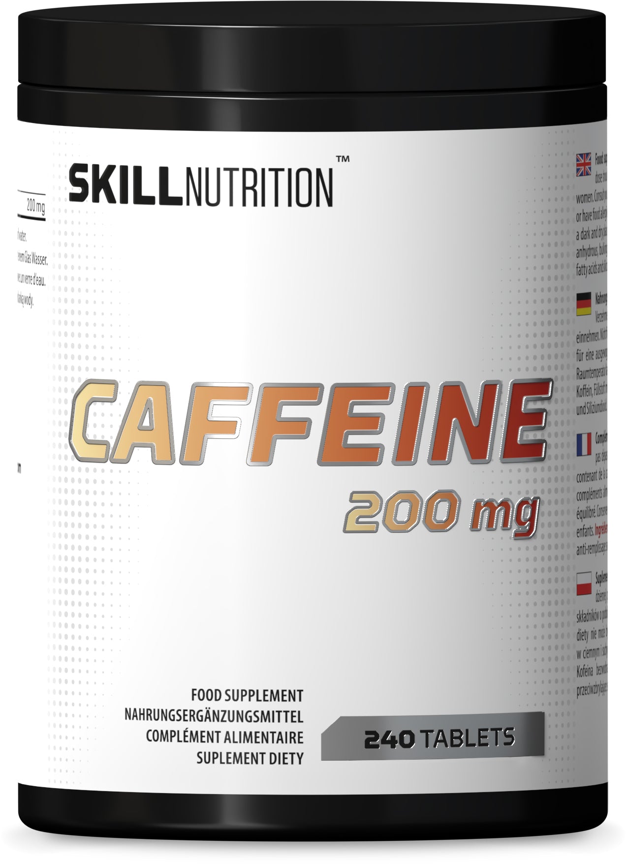 Skill Nutrition kofeīns, 200 mg – 240 tabletes