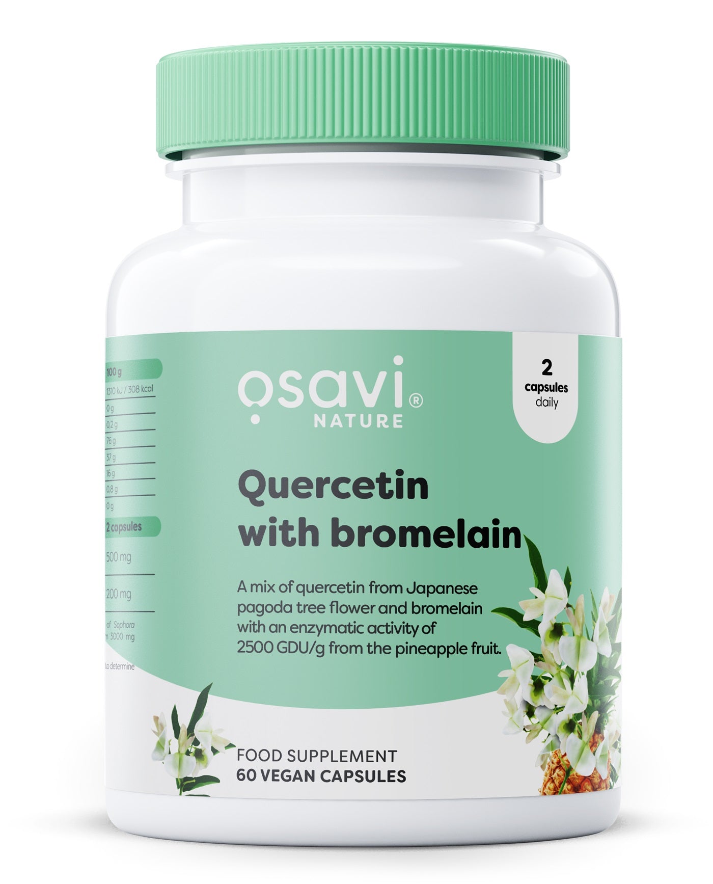 Produkto nuotrauka: Osavi Quercetin with Bromelain - 60 vegan caps