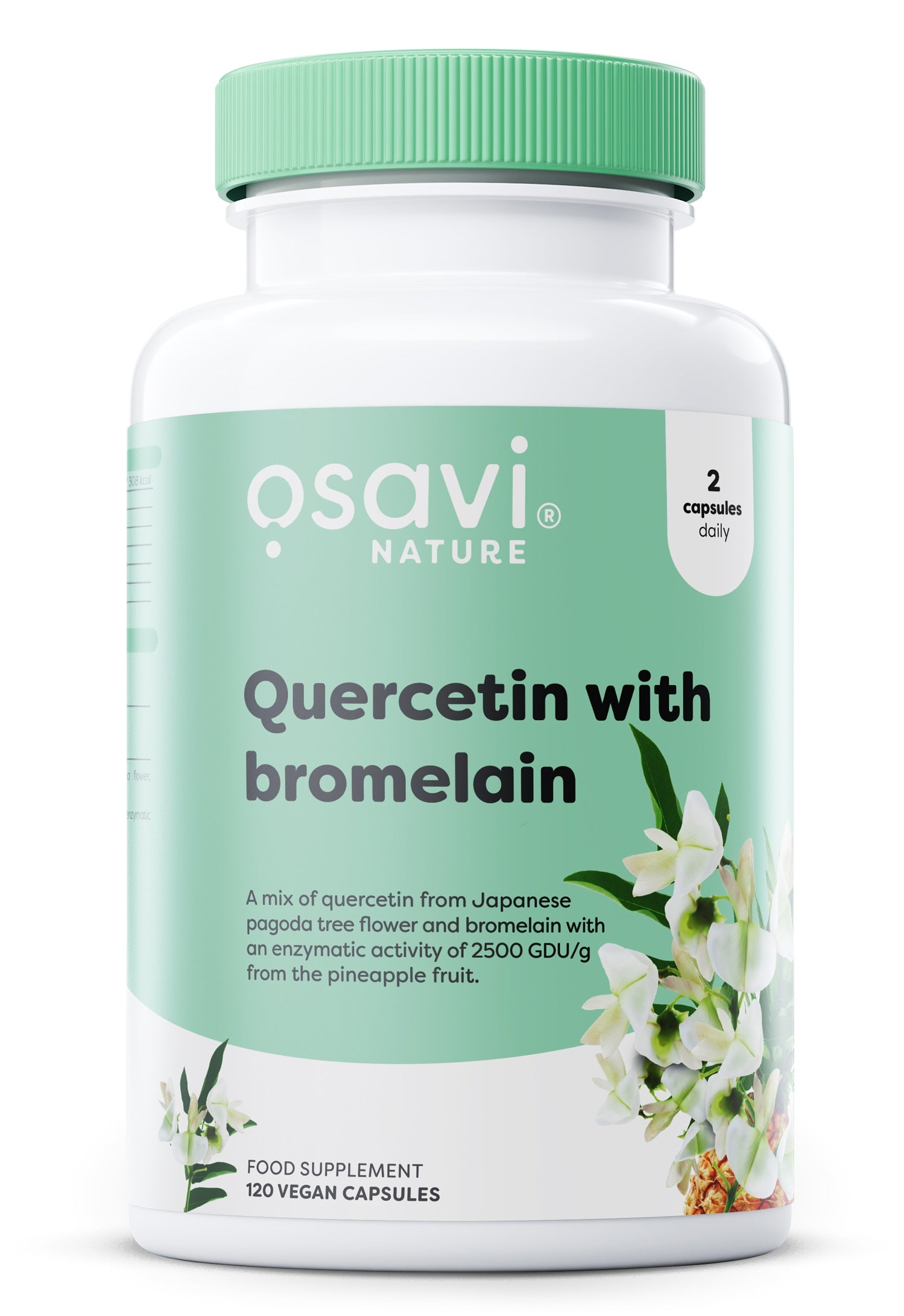 Produkto nuotrauka: Osavi Quercetin with Bromelain - 120 vegan caps