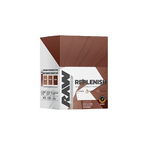 Raw Nutrition Replenish, šokolādes garša – 20 paciņas