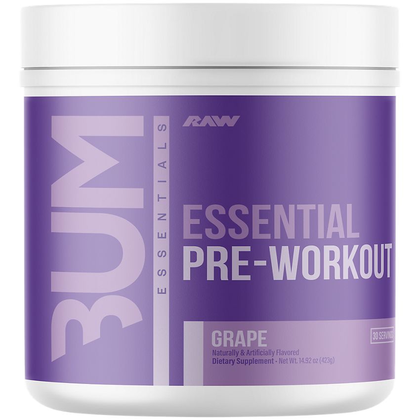 Raw Nutrition CBUM Essential pirms-treniņa pulveris, vīnogu garša – 423 g