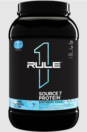 Rule One Source7 olbaltumvielu saldējums "Dzimšanas dienas kūka" – 920 g