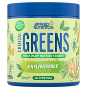 Applied Nutrition bezgaršīgās Critical Greens pārslas – 250 g