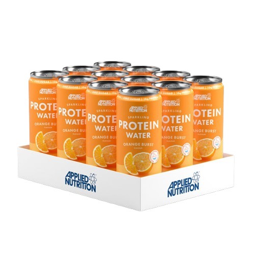 "Applied Nutrition" gāzēts olbaltumvielu ūdens ar apelsīnu garšas dzērienu – 12 x 330 ml.