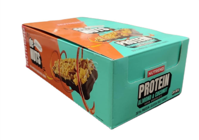 Nutrend Denuts proteīna batoniņš ar mandelēm un kokosriekstu – 24 x 50 g