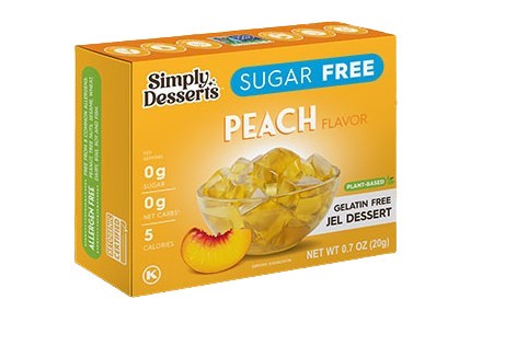 Simply Delish želejas deserts ar persiku garšu - 20 g