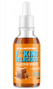 Allnutrition Fitking garšīgi karameļu garšas pilieni – 50 ml.