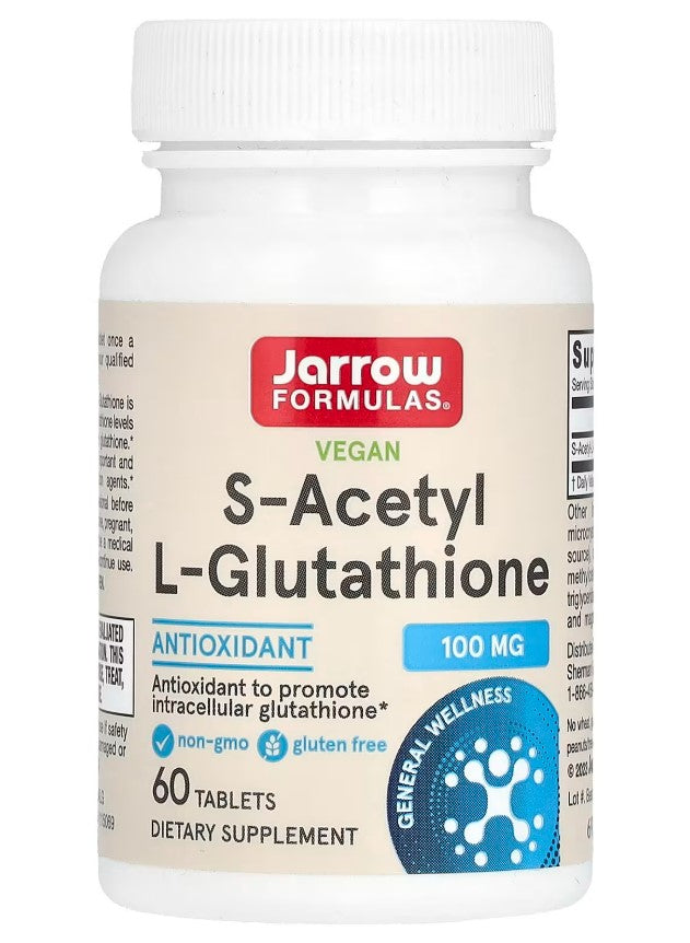 Jarrow Formulas S-acetil-L-glutationas, 100 mg, 60 tabletes