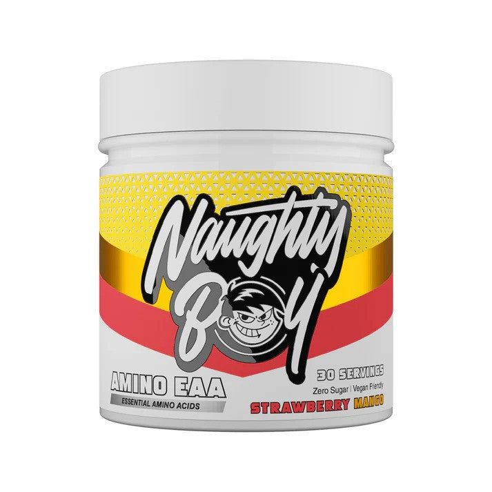 Naughty Boy aminoskābes EAA, zemeņu un mango – 345 g