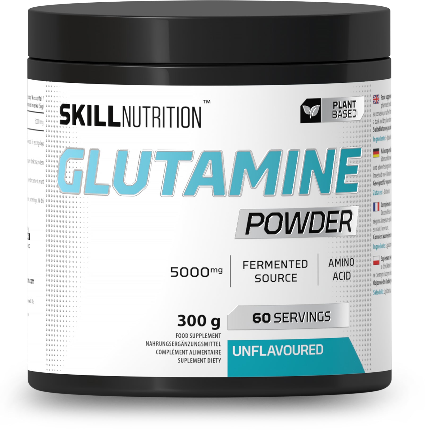Skill Nutrition bezgaršas glutamīna pulveris – 300 g