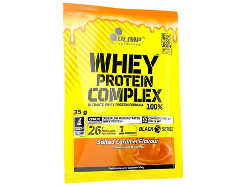 Olimp Nutrition sūkalu olbaltumvielu komplekss 100%, sālīta karamele - 35 g (1 porcija)