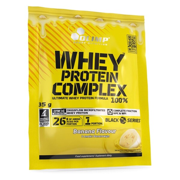 Olimp Nutrition sūkalu olbaltumvielu komplekss 100%, banāns – 35 g (1 porcija)