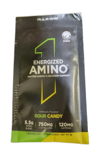 Rule One energizētās aminoskābes, skābās konfektes – 9 g (1 porcija)