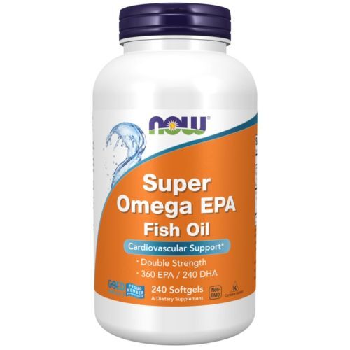 NOW Foods Super Omega EPA, molekulāri destilēts – 240 kapsulas