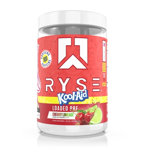 RYSE Loaded Pre, Kool - Aid ķiršu un laima garšas dzēriens – 429 g