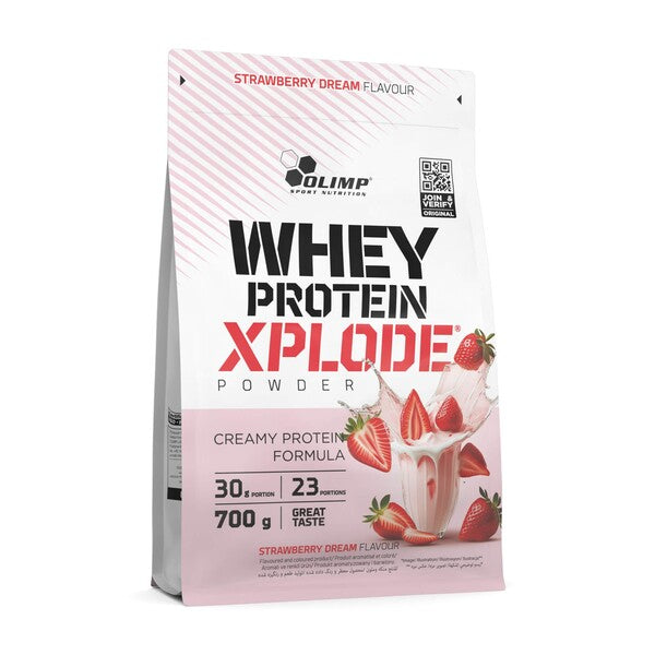 Olimp Nutrition sūkalu olbaltumvielas Xplode, zemeņu garša - 700 g