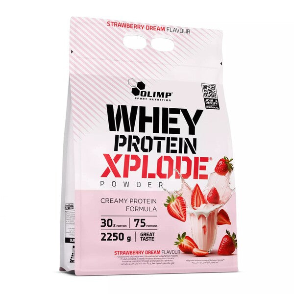 Olimp Nutrition sūkalu olbaltumvielas Xplode, zemeņu garša - 2250 g