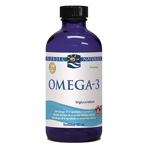 Nordic Naturals (Dānijas zīmols) Omega-3 zivju eļļa, 1560 mg Citrons - 237 ml.