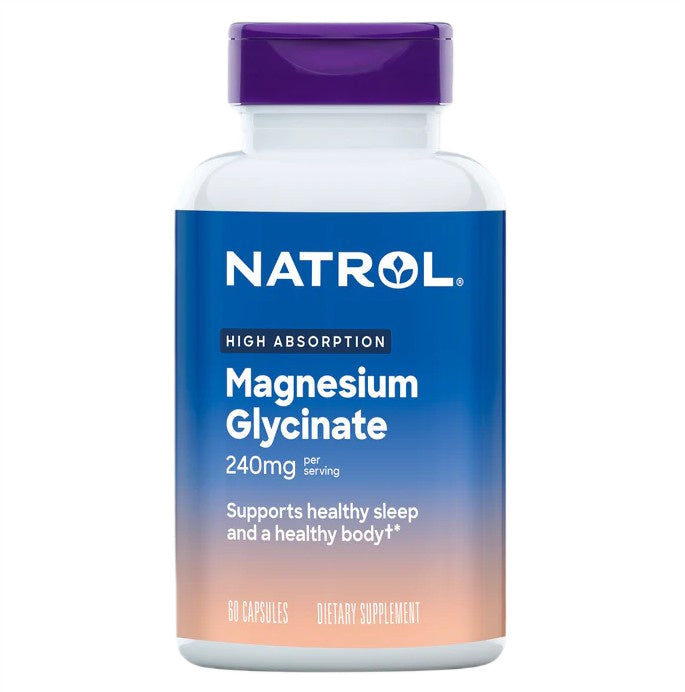 Natrol augstas absorbcijas magnija glicināts, 240 mg - 60 kapsulas