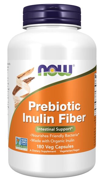 NOW Foods Prebiotiskā inulīna šķiedrviela – 180 kapsulas