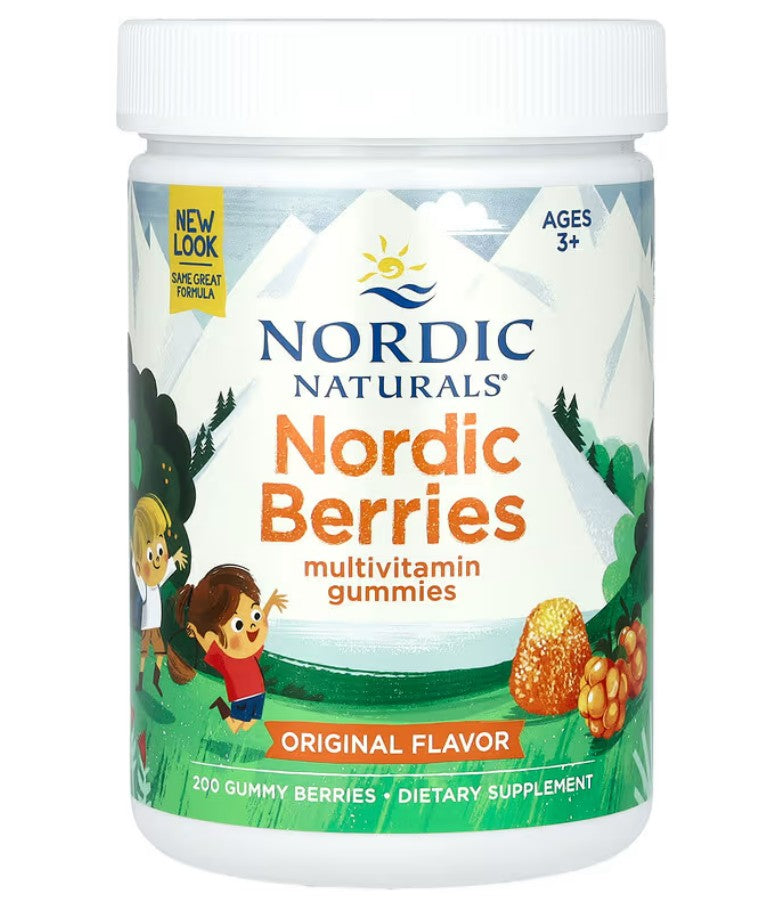 Nordic Naturals multivitamīni Nordic Berries, oriģinālā garša – 200 gumijas konfektes