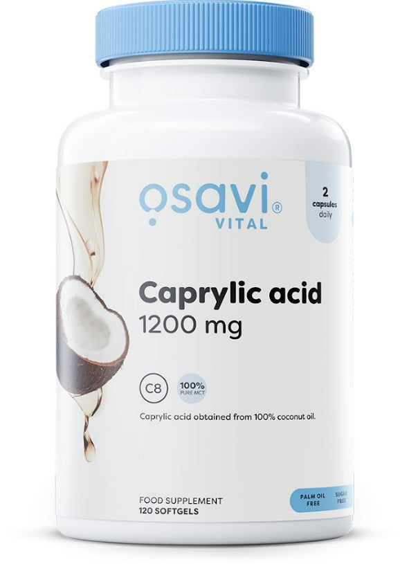 Produkto nuotrauka: Osavi Caprylic Acid, 1200mg - 120 minkštųjų kapsulių