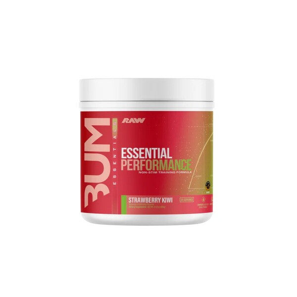 Raw Nutrition Bum Essential Performance, zemeņu un kivi garša – 610 g