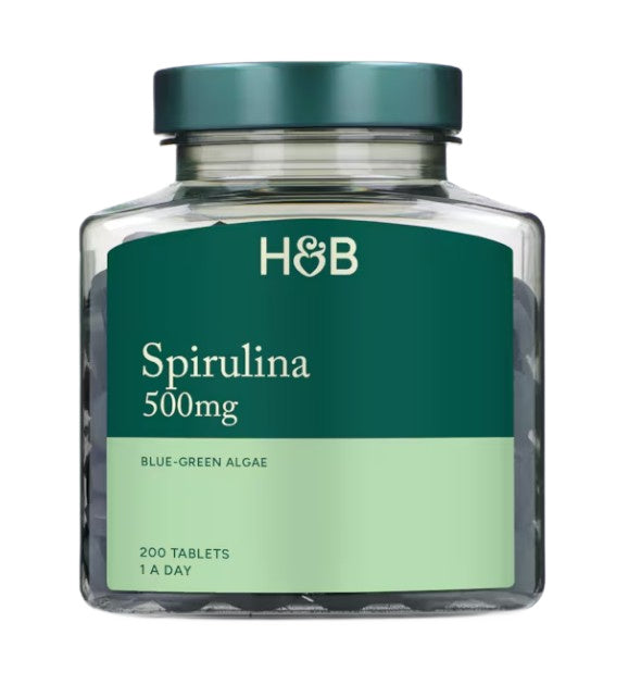 Holland & Barrett spirulīna, 500 mg – 200 tabletes