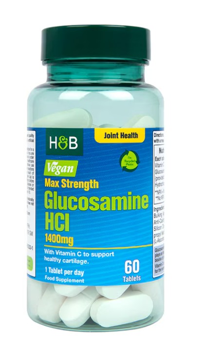 Holland & Barrett glikozamīns HCl, 1400 mg – 60 tabletes