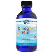 Nordic Naturals (Dānijas etiķete) Omega - 3 Mini, 530 mg ar zemeņu garšu – 119 ml.