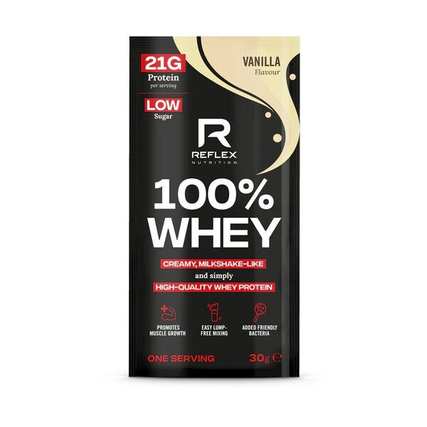 Reflex Nutrition 100% sūkalu proteīns, vaniļas garša – 30 g (1 porcija)