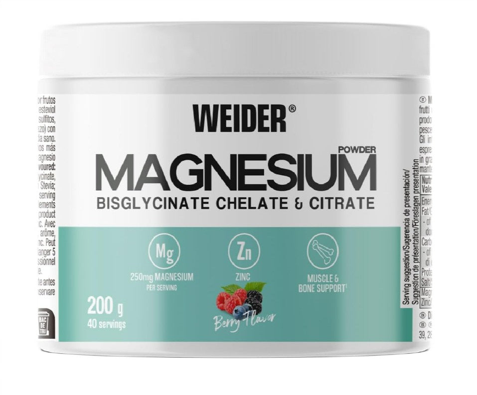 Weider magnija bisglicināta helāts un citrāts, Ogas - 200g