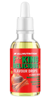 Allnutrition Fitking gardi garšu pilieni, cepts ābols ar kanēli – 50 ml.