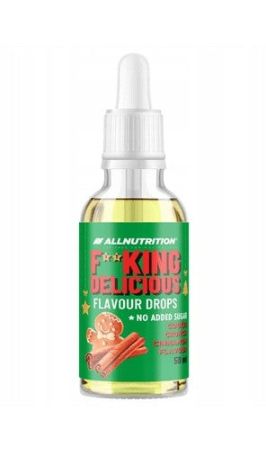 Allnutrition Fitking garšas pilieni, cepumu drumslas ar kanēli – 50 ml.