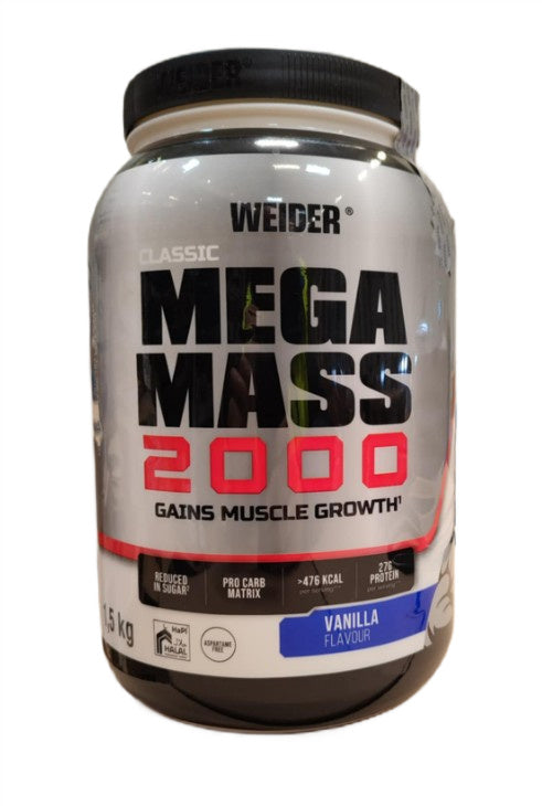 Weider Mega Mass 2000, Vanila – 1500g