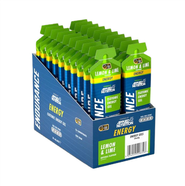 Applied Nutrition Endurance Energy izotoniskais enerģijas gēls ar citronu un laimu — 20 x 60 g