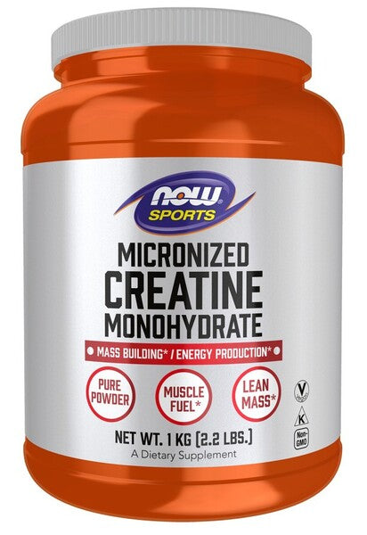 NOW Foods mikronizēts kreatīna monohidrāts — 1000 g