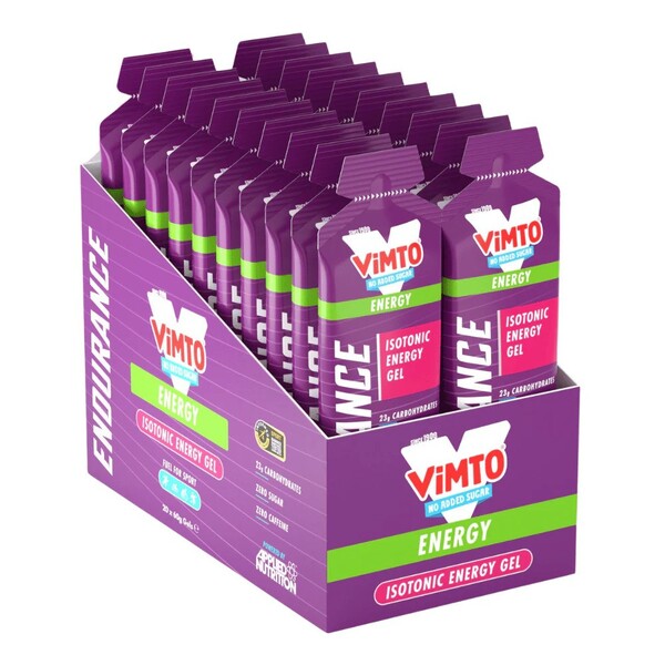 Applied Nutrition Endurance Energy izotoniskais enerģijas gēls, Vimto – 20 x 60 g