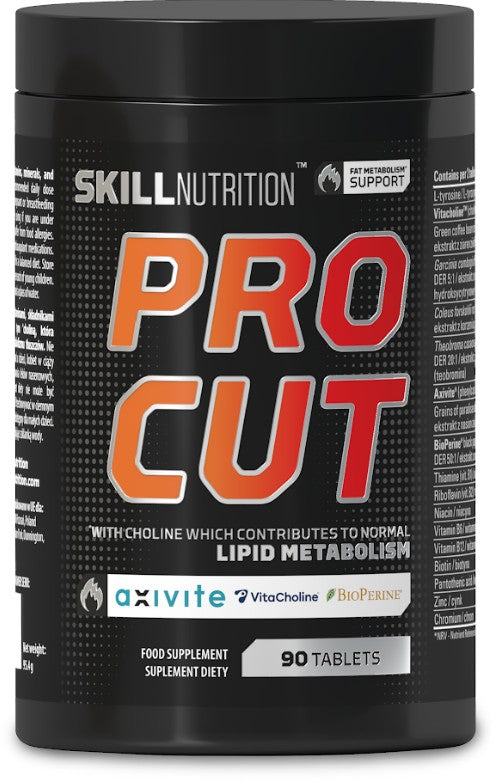 Skill Nutrition Pro Cut, tauku vielmaiņas atbalstam – 90 tabletes