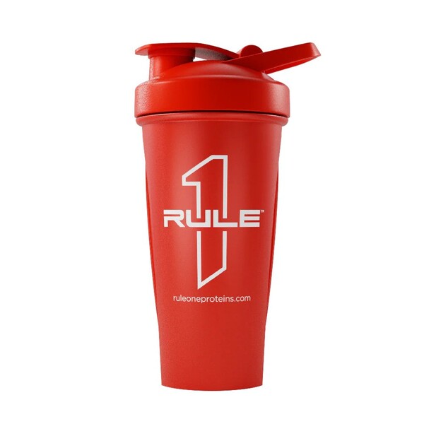 Rule One R1 šeikeris ar kontūrētu logotipu, sarkans – 600 ml.