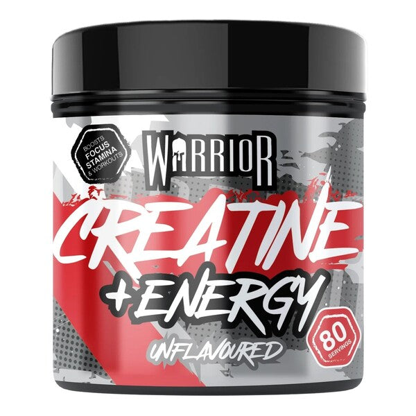 Warrior kreatīns + enerģija, bez garšas - 360 g