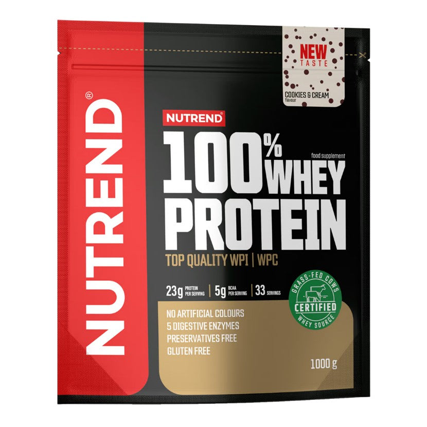 Nutrend 100% sūkalu olbaltumvielas, cepumi un krējums – 1000 g