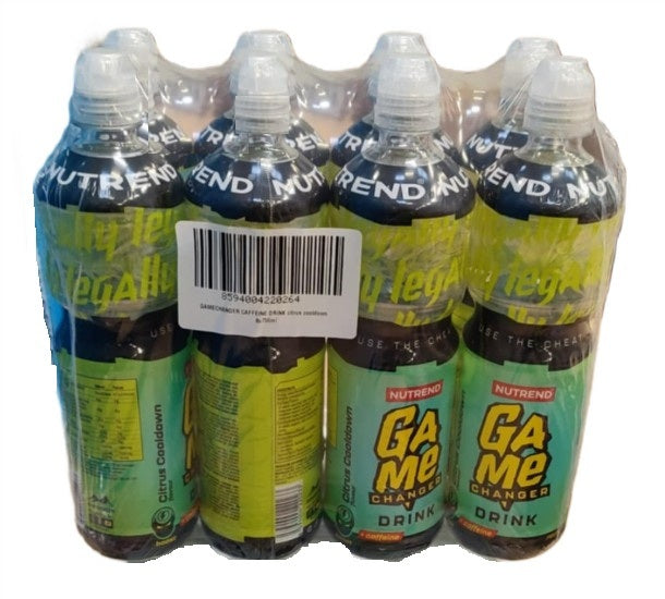 Nutrend Gamechanger kofeīna dzēriens, citrusaugļu atsvaidzinātājs – 8 x 750 ml.