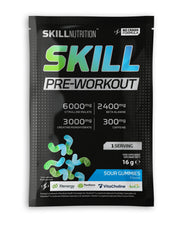 Skill Nutrition Skill skābas gumijas konfektes pirms treniņas – 16 g (1 porcija)