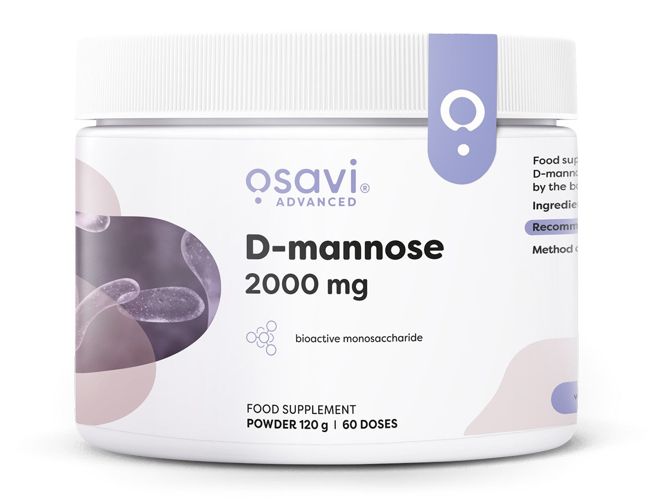 Produkto nuotrauka: Osavi D-mannose Powder, 2000mg - 120 g