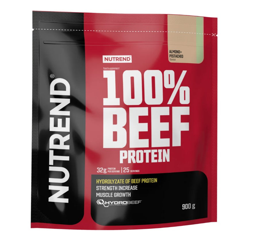 Nutrend 100 % liellopu gaļas proteīns, mandeles un pistācijas – 900 g