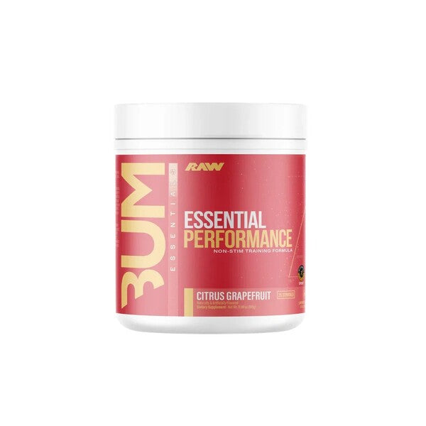 Raw Nutrition Bum Essential Performance, citrusaugļu greipfrūtu garša – 615 g